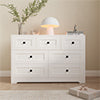 HSUNNS White 6 Drawer Dresser, Storage Cabinet for Any Room, Farm Door Chest of Drawers, Dresser Nightstand, Easy Assembly, White