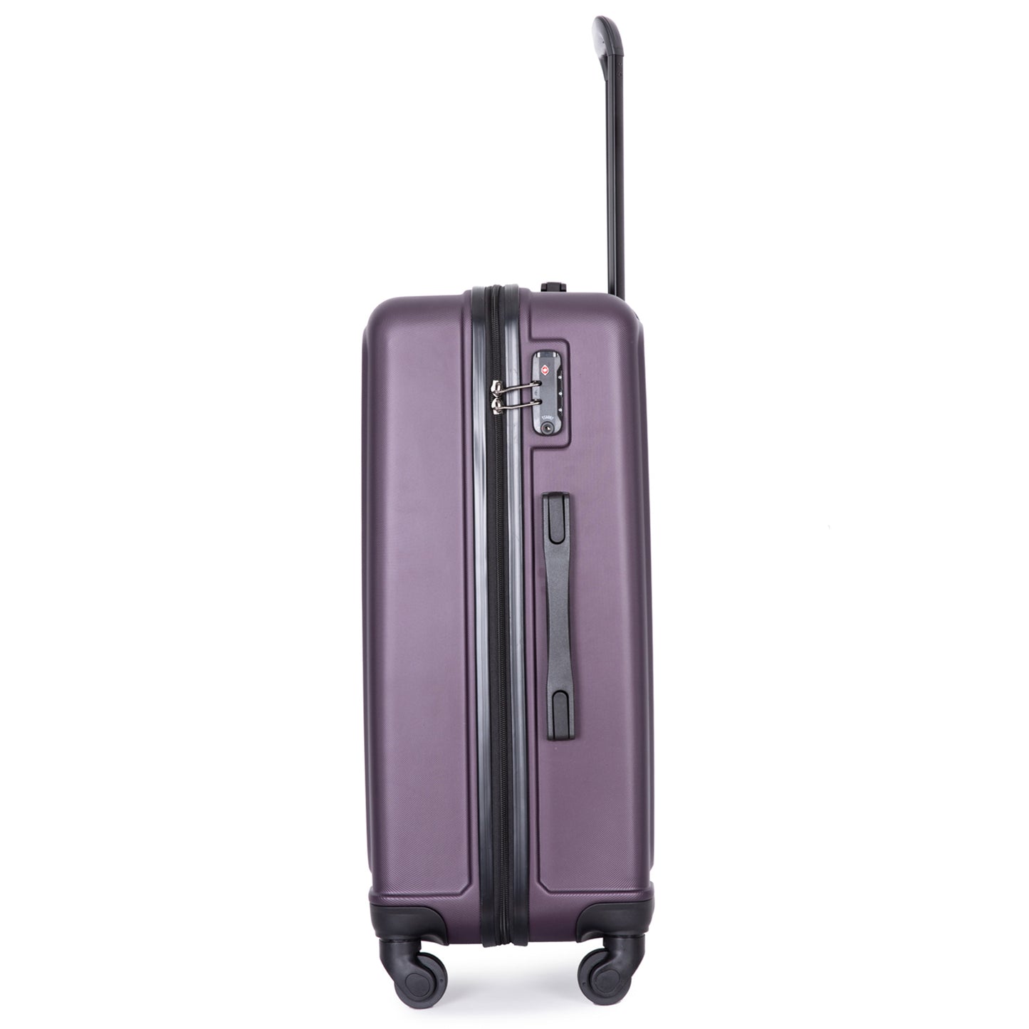 3 Piece Portable Luggage Set, Lightweight Carry on Luggage for Airplane Suitcase Set with Spinner Wheels and TSA Lock for Travel Trips Business, 3-in-1 Portable ABS Trolley Case, 20" 24" 28", Purple