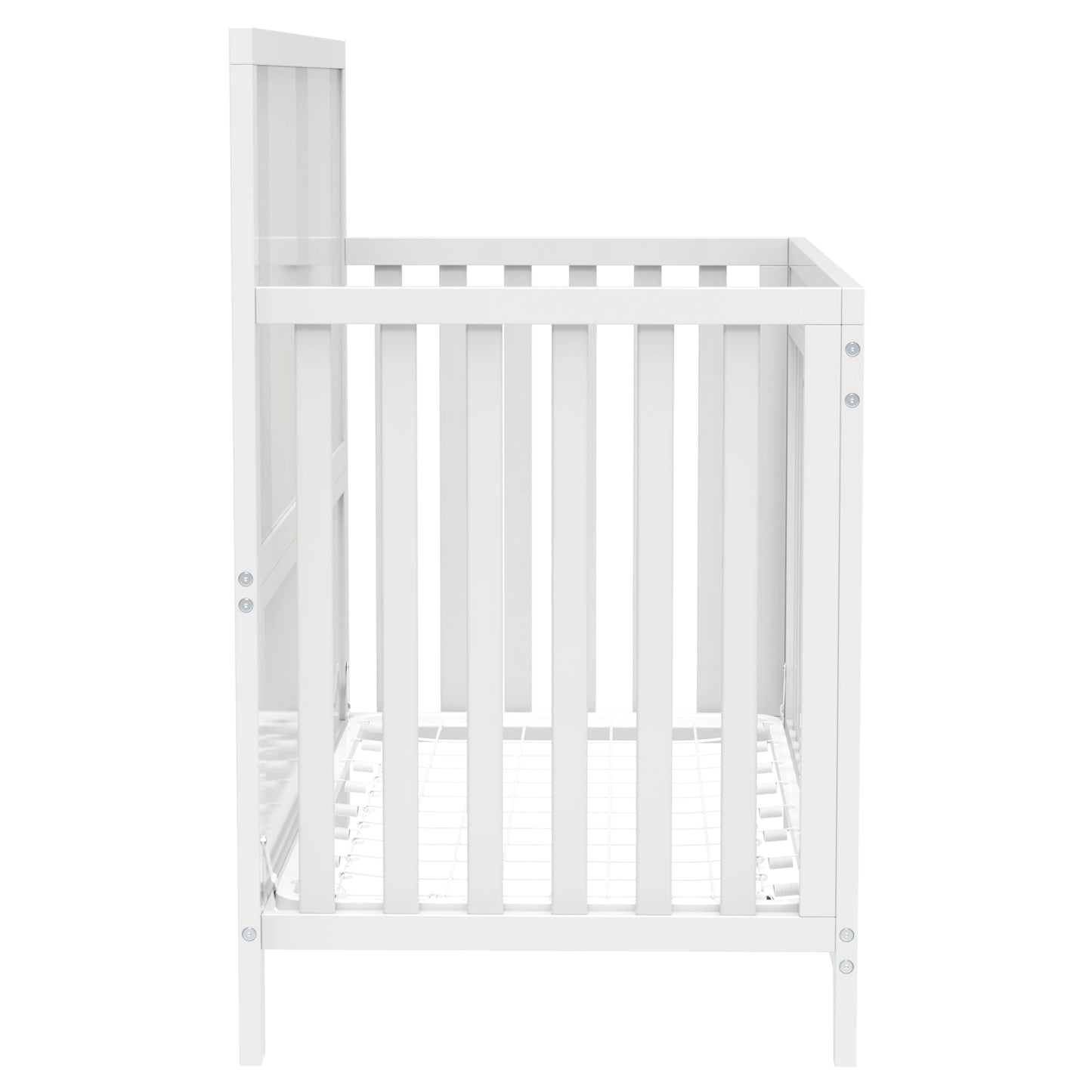 HSUNNS 4-in-1 Convertible Crib, Baby Crib with Slats, Certified Baby Safe Crib, Converts from Baby Crib to Toddler Bed, Easy Assembly, 3 Adjustable Heights, White