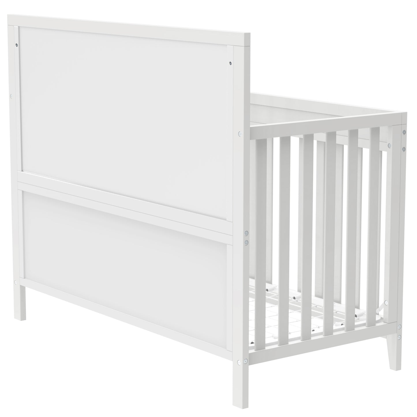 HSUNNS 4-in-1 Convertible Crib, Baby Crib with Slats, Certified Baby Safe Crib, Converts from Baby Crib to Toddler Bed, Easy Assembly, 3 Adjustable Heights, White