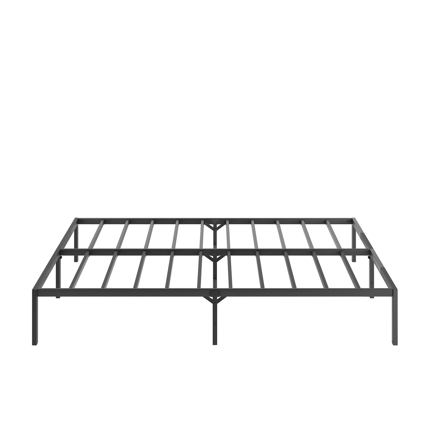 Queen Size Metal Platform Bed Frame, HSUNNS Heavy Duty Queen Metal Bed Base with 13in Under-Bed Storage Space, Queen Size Platform Bed with Solid Metal Slat Support, No Box Spring Needed, Black