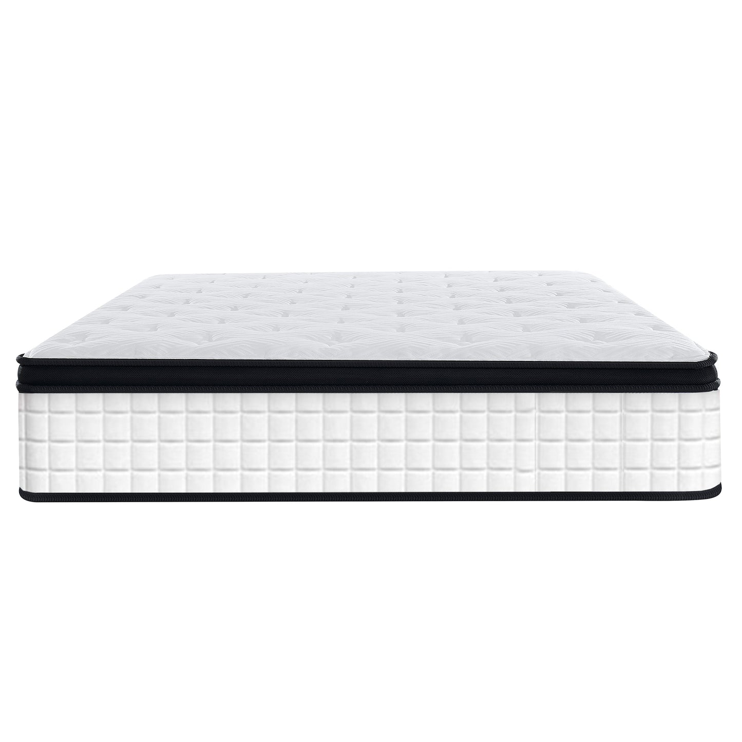 HSUNNS 12" Queen Size Hybrid Memory Foam Mattress with Breathable Fabric Cover, 7-Zoned Cool Memory Foam Mattress for Sleep Support and Pressure Relief, Medium Firm Queen Mattress
