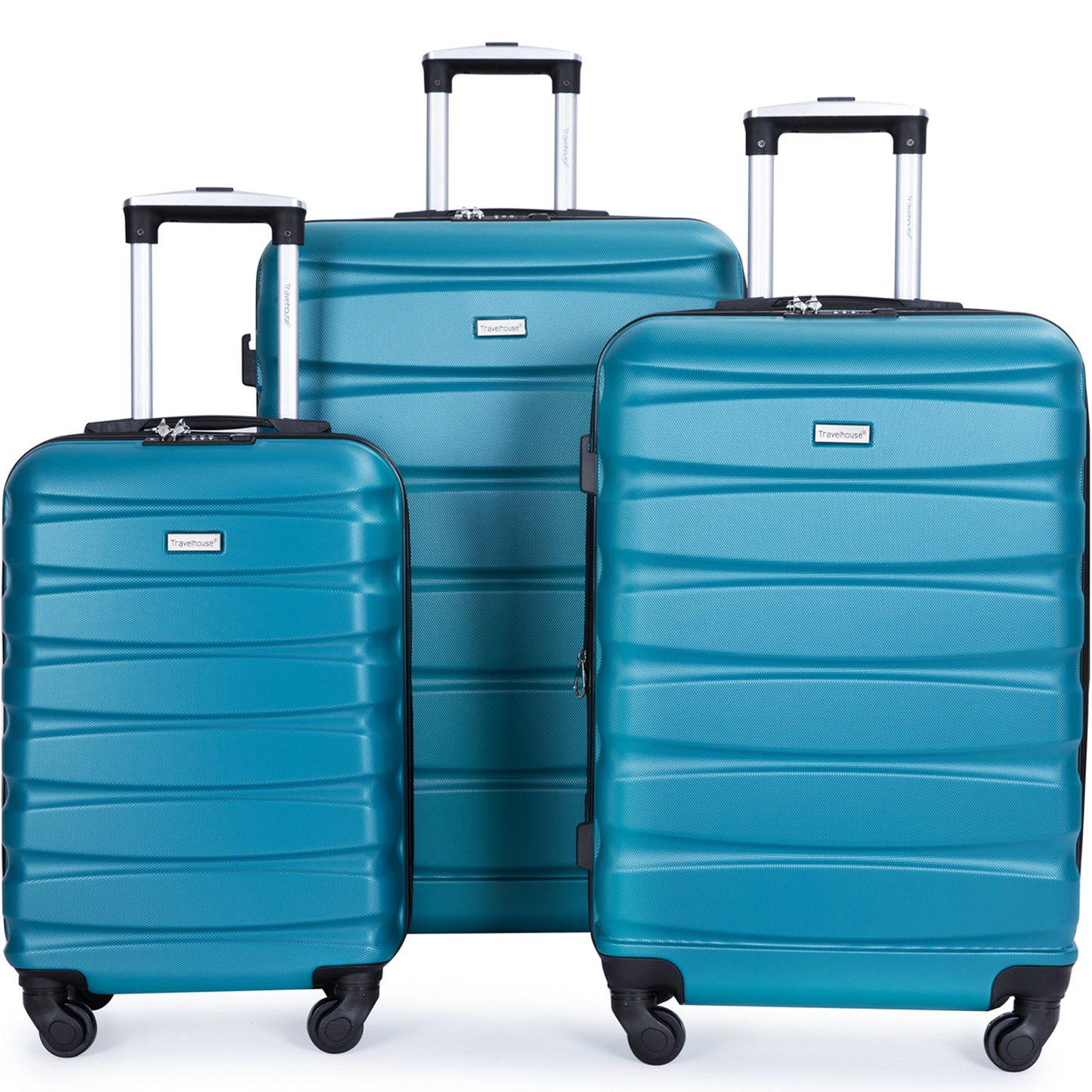 Carry On Luggage Set of 3, Expandable Luggage Travel Bag Set for Men Women Teens Boys Girls, ABS Trolley Hard Shell luggage with TSA Lock, 2 Hooks, 360° Spinner Wheels, 20/24/28 Inch, Gray