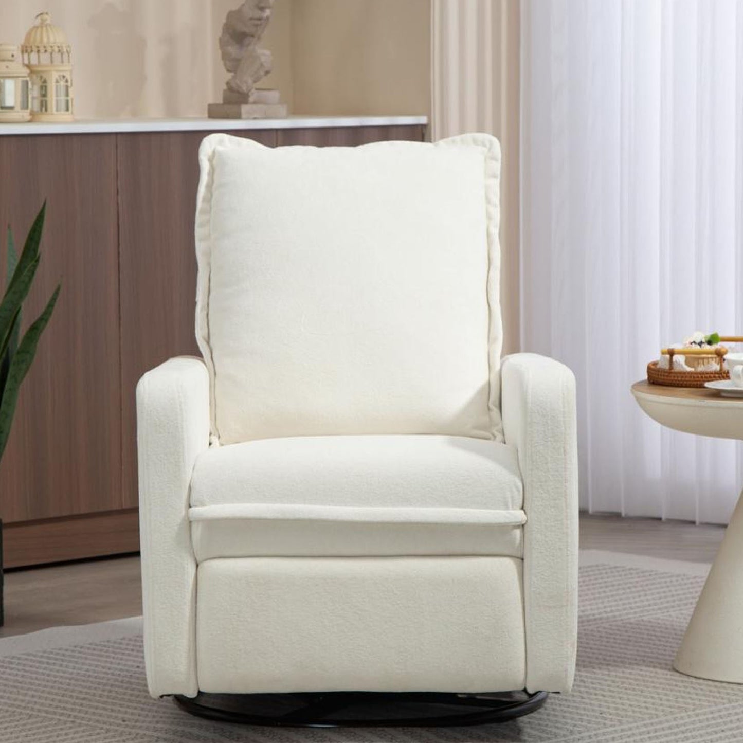 HSUNNS 360° Swivel Rocker Recliner for Adults, Small Rocking Recliner for Small Spaces, Nursery Glider Recliner, Rocking Chair , Manual Recliner Chair for Living Room, Bedroom