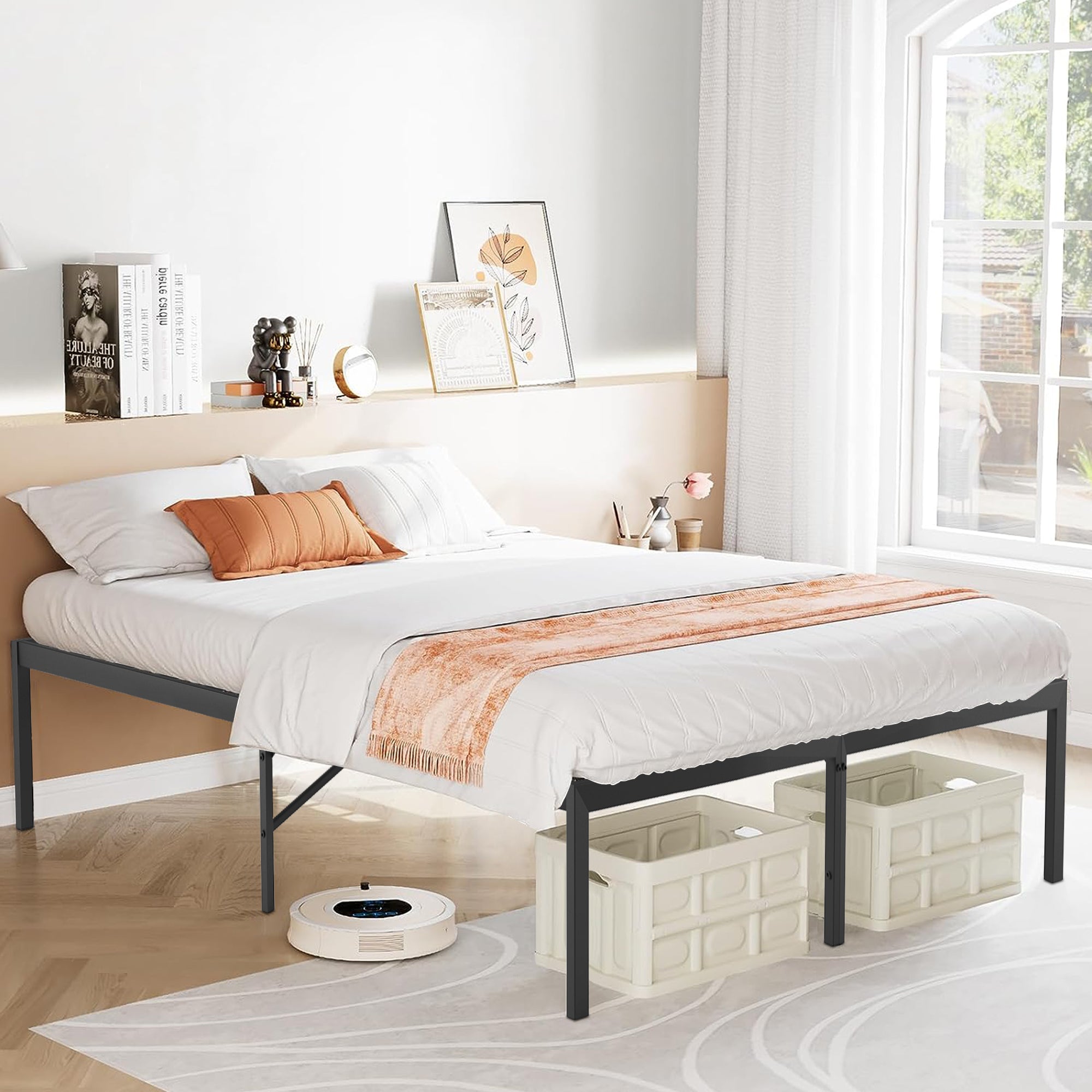 VECELO Queen Bed Frames No Box Spring Needed, Heavy Duty, 55% OFF