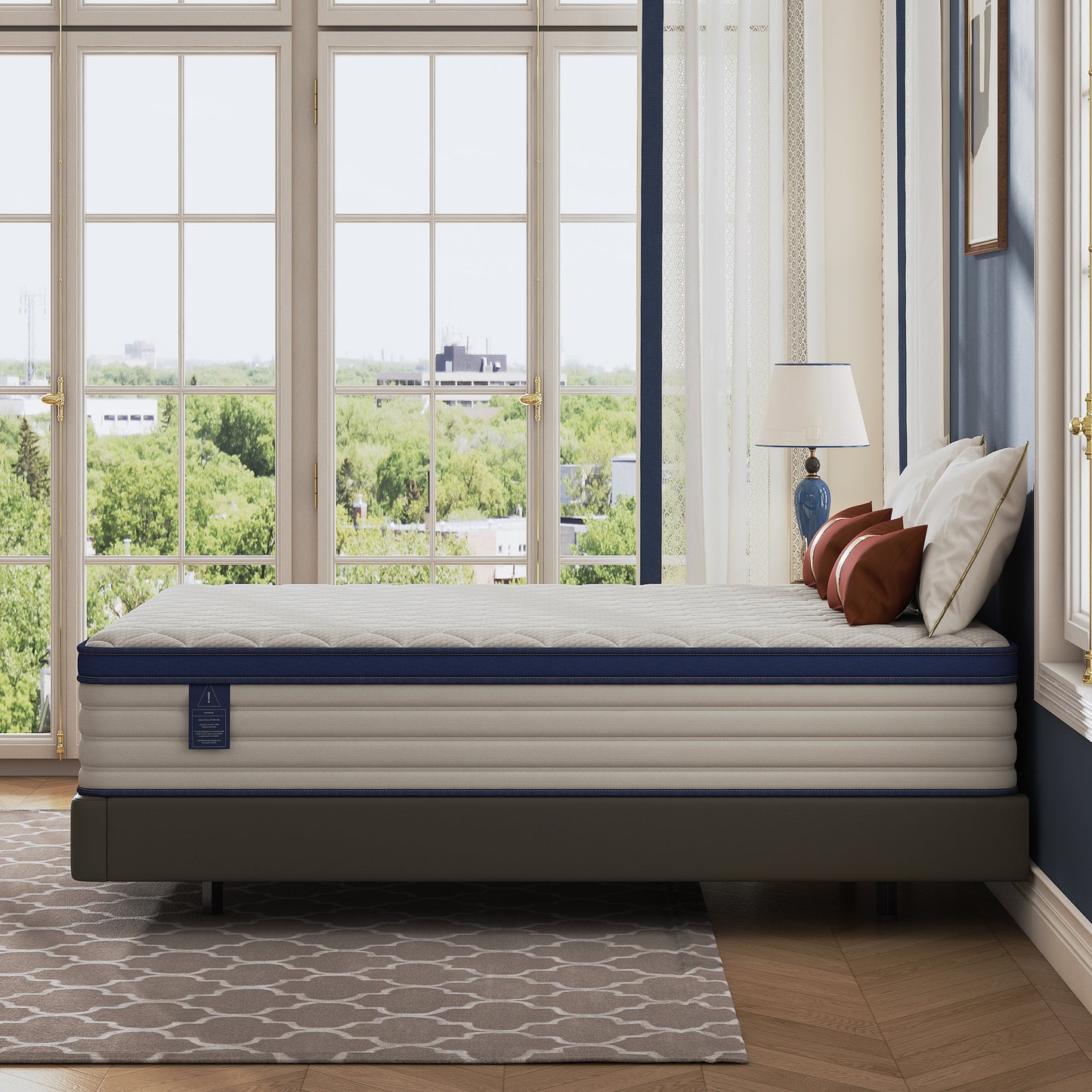 Full Mattress 12", HSUNNS Hybrid Mattress with Gel Memory Foam and Independent Pocket Springs, Mattress in a Box, Medium Firm, Pressure Relief & Support, White