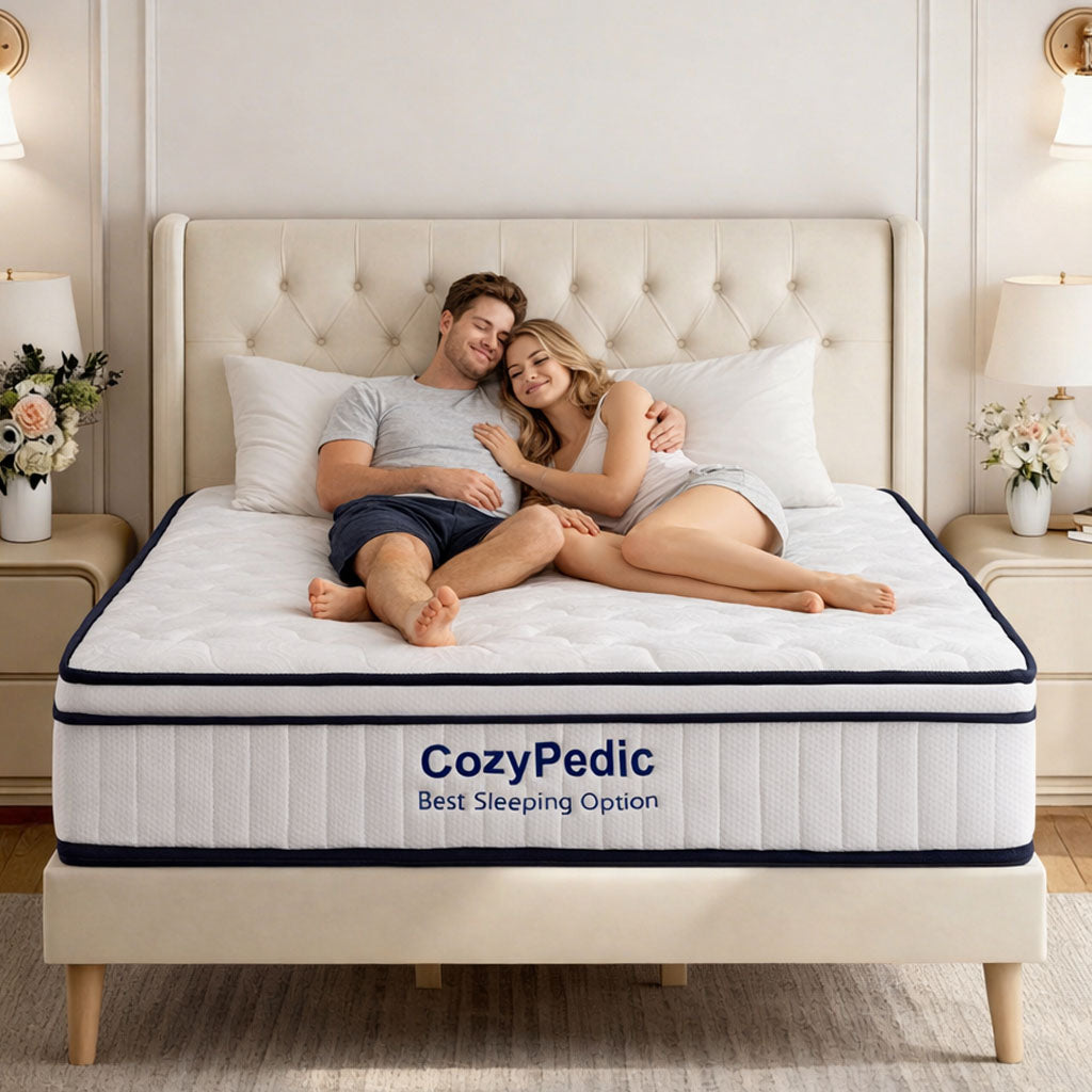 HSUNNS 12 inch Queen Mattress, Cooling Gel Memory Foam Mattress in a Box, Individual Pocket Spring Hybrid Mattress with Pressure Relief & Motion Isolation, Soft and Comfort, Medium-Firm, CertiPUR-US