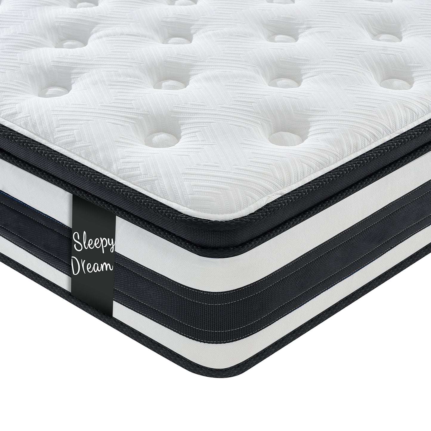 HSUNNS 12" Twin XL Size Hybrid Memory Foam Mattress with Breathable Fabric Cover, Memory Foam Mattress for Sleep Support and Pressure Relief, Medium Firm King Mattress, CertiPUR-US